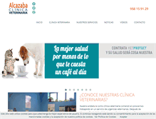 Tablet Screenshot of clinicaveterinariaalcazaba.com